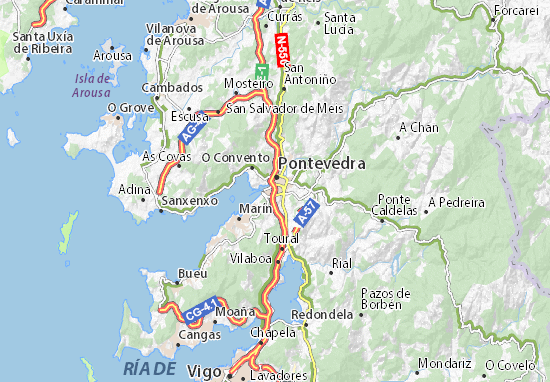 MICHELIN Pontevedra map - ViaMichelin