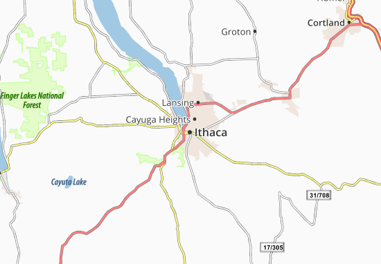 Mapa Ithaca