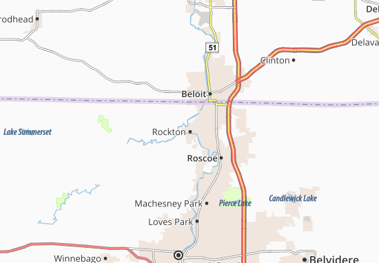 Karte Stadtplan Rockton