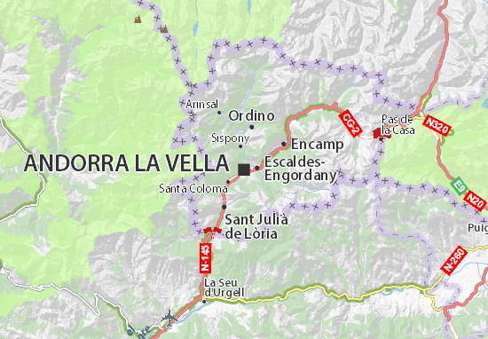 andorra la vieja mapa Mapa Andorra la Vella   plano Andorra la Vella   ViaMichelin