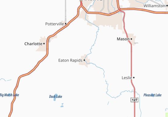 Karte Stadtplan Eaton Rapids
