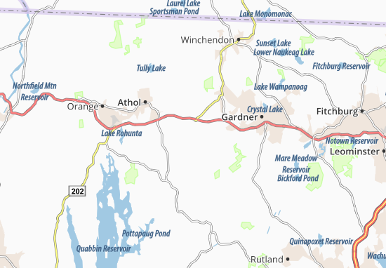 Mapa Phillipston