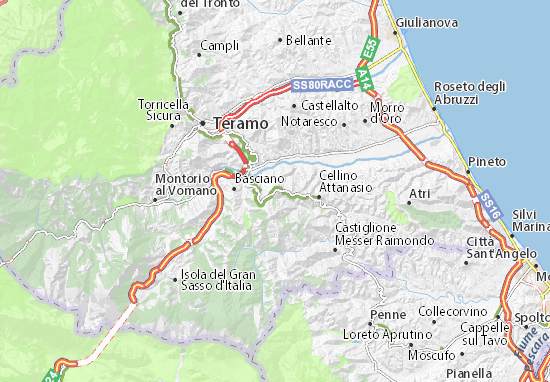 Kaart Plattegrond Cermignano
