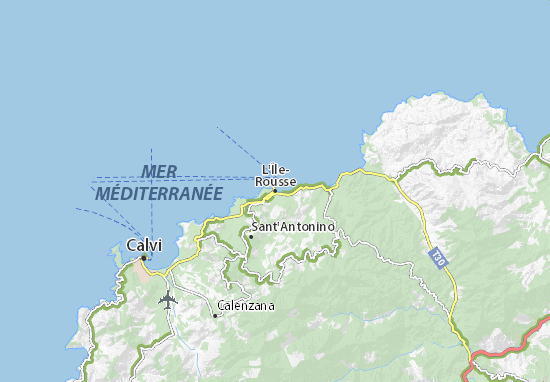 Mapa L&#x27;Île-Rousse