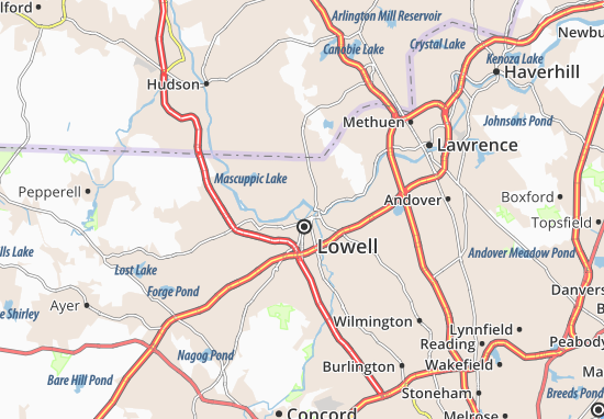 Mapa Lowell