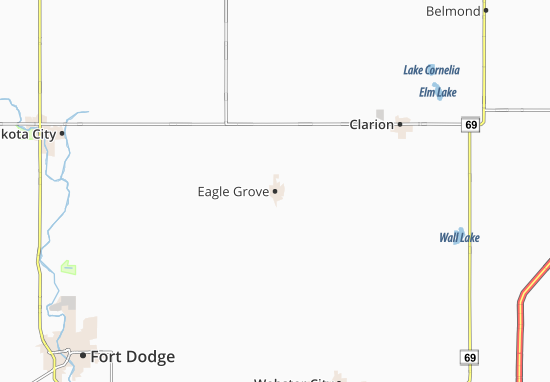 Kaart Plattegrond Eagle Grove