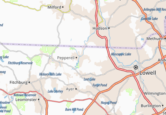 Mapa East Pepperell