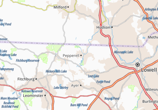Karte Stadtplan Pepperell