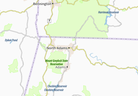 Karte Stadtplan North Adams