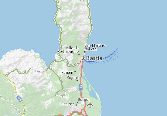 Karte Stadtplan Bastia