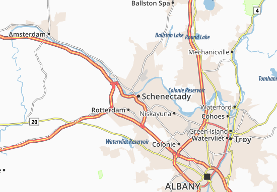 Karte Stadtplan Schenectady