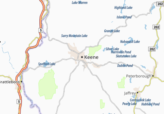Karte Stadtplan Keene