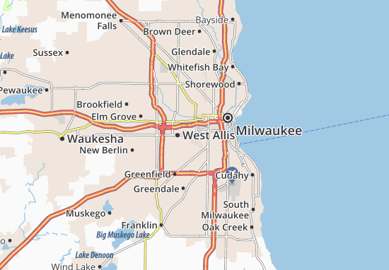 Kaart Plattegrond West Milwaukee