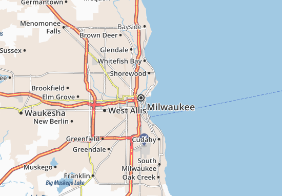 Karte Stadtplan Milwaukee