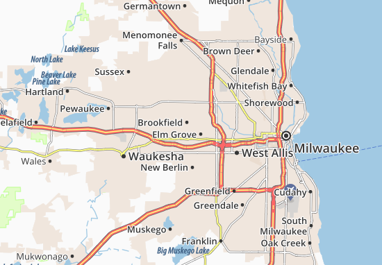 Mapa Elm Grove