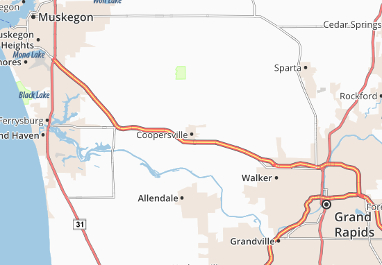 Kaart Plattegrond Coopersville