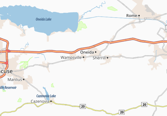 Mapa Wampsville