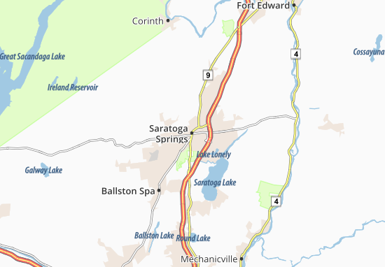 Karte Stadtplan Saratoga Springs