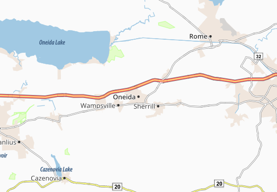 Karte Stadtplan Oneida