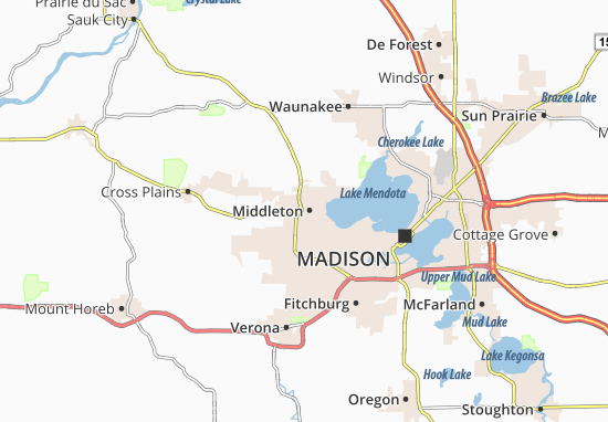 Karte Stadtplan Middleton