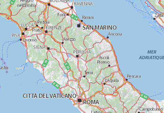 Mapa Perugia