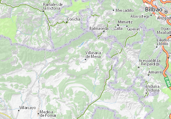 Karte Stadtplan Villasana de Mena