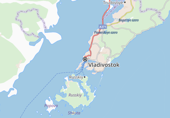 vladivostok karta Map Of Vladivostok Michelin Vladivostok Map Viamichelin vladivostok karta