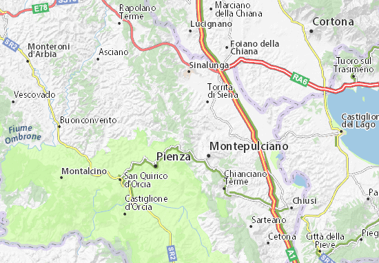 Karte Stadtplan Montefollonico