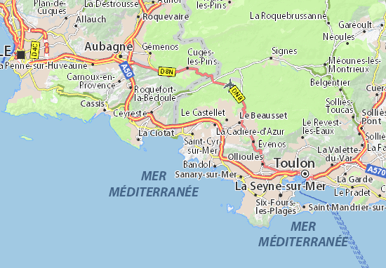 Karte Stadtplan Saint-Cyr-sur-Mer