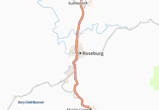Mapa Roseburg