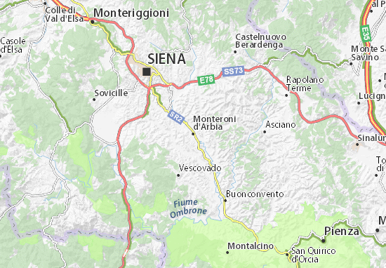 Mapa Monteroni d&#x27;Arbia