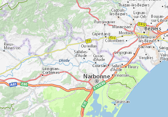Salleles D Aude Map Detailed Maps For The City Of Salleles D Aude Viamichelin