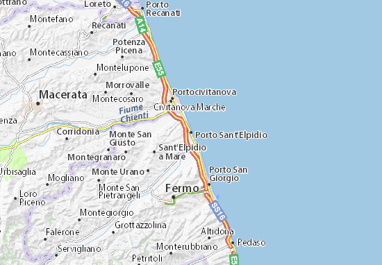 Karte Stadtplan Porto Sant&#x27;Elpidio