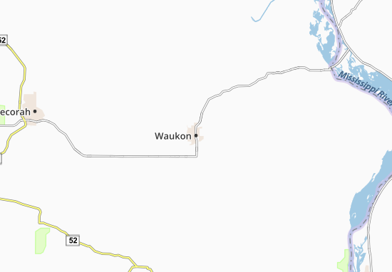 Karte Stadtplan Waukon