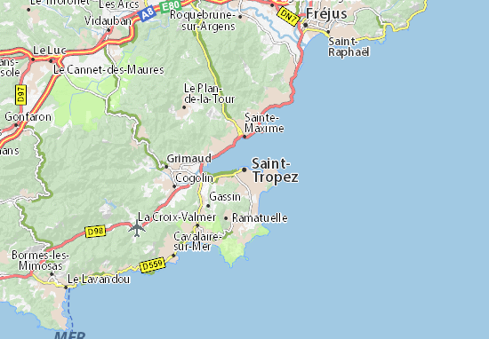 saint tropez térkép Saint Tropez Map Detailed Maps For The City Of Saint Tropez Viamichelin saint tropez térkép