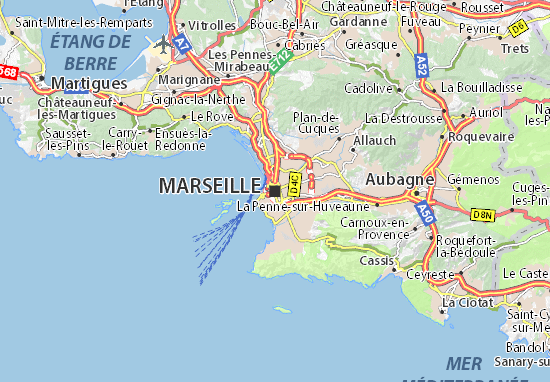 marseille carte de france Carte détaillée Marseille   plan Marseille   ViaMichelin