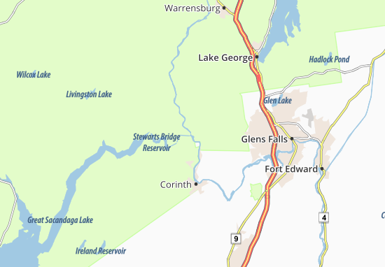 Mapa Lake Luzerne