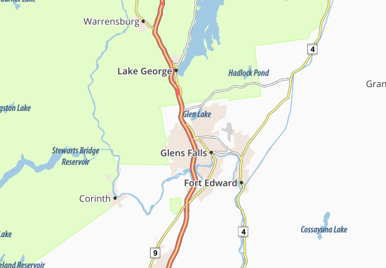Kaart Plattegrond Glens Falls North