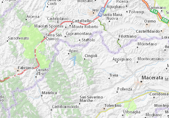 Karte Stadtplan Cingoli