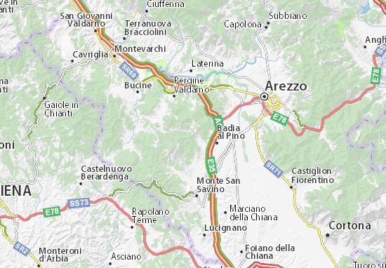 Mapa Civitella in Val di Chiana