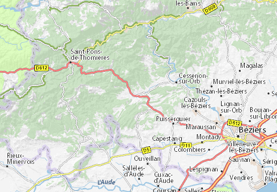 Mapa Saint-Chinian