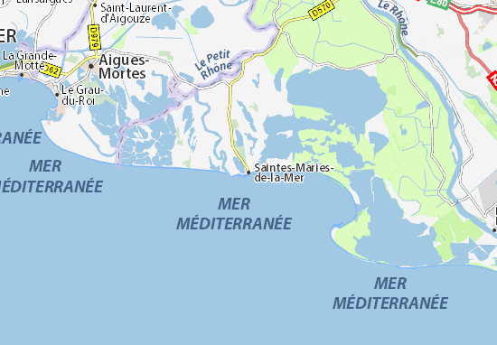 Karte Stadtplan Saintes-Maries-de-la-Mer