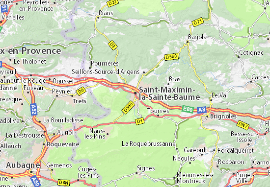 Mapa Saint-Maximin-la-Sainte-Baume