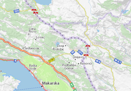 Karte Stadtplan Donji Proložac