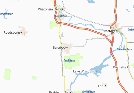 Mapa Baraboo