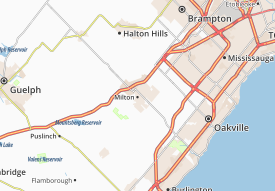 Karte Stadtplan Milton