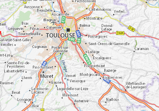 Carte-Plan Castanet-Tolosan