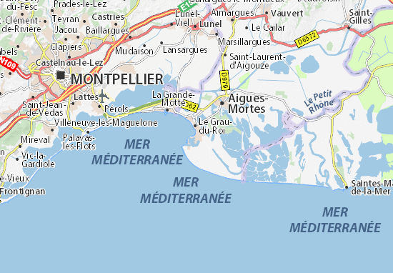 situer la camargue sur la carte de france Carte détaillée Port Camargue   plan Port Camargue   ViaMichelin