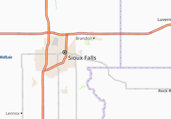 Mapa East Sioux Falls