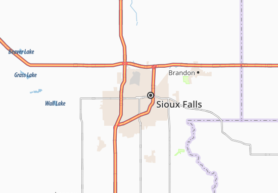 Mapa Sioux Falls